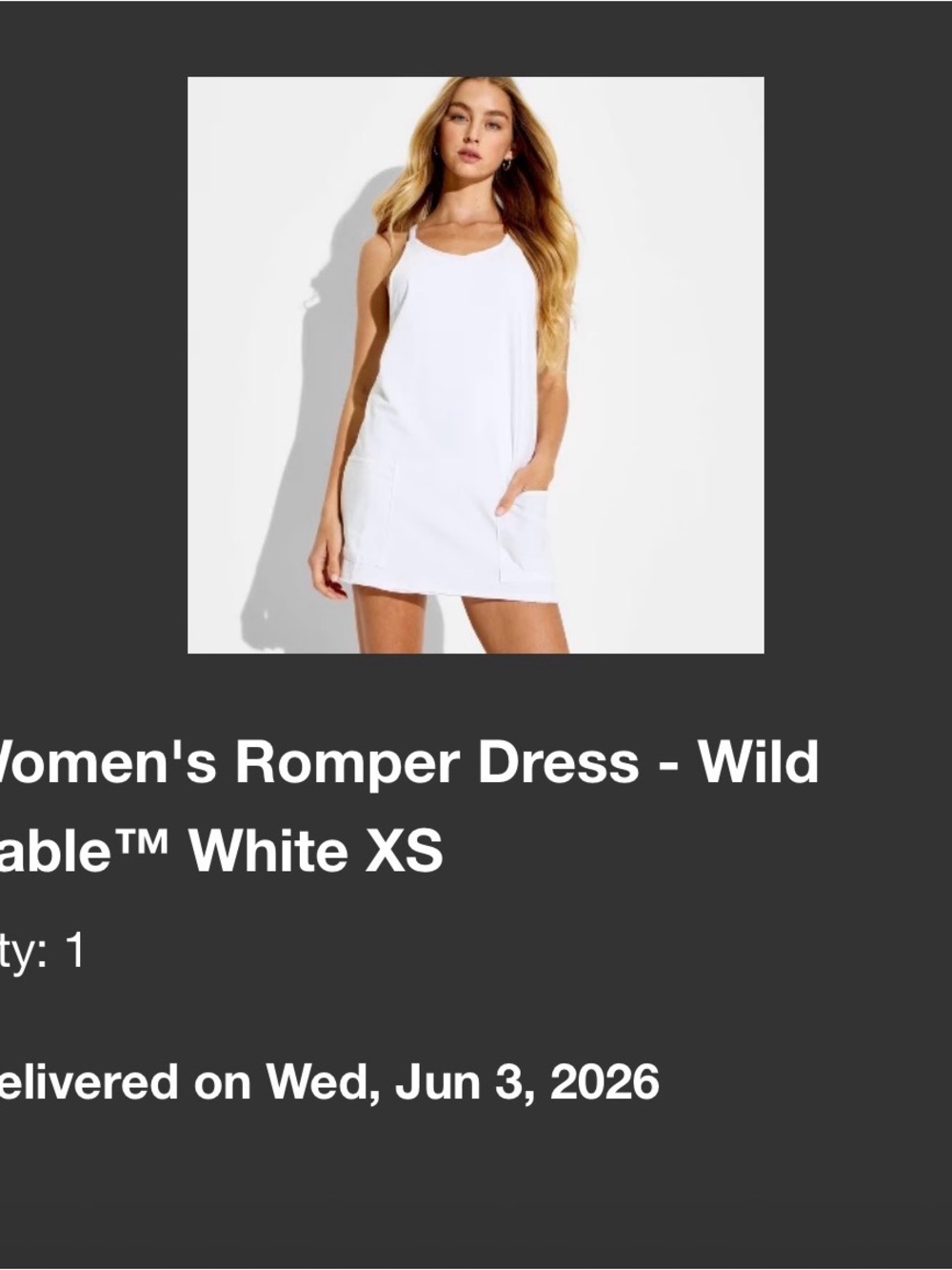 wild fable White Tank Dress with Pockets and under shorts